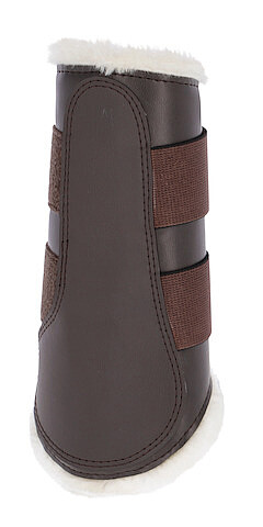Dressurgamasche Fleece Cob hinten braun  