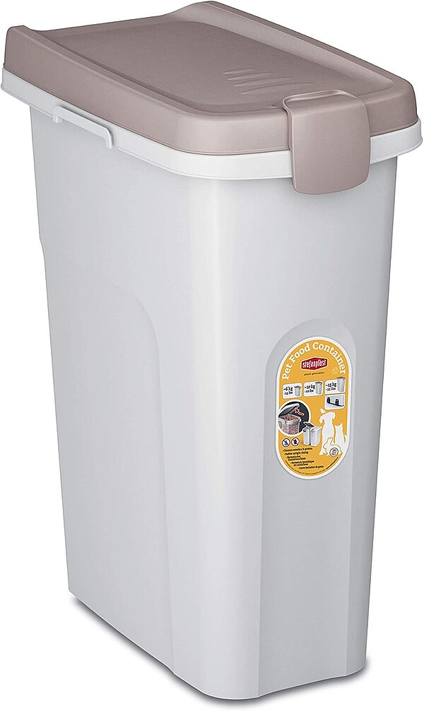 Futtercontainer 25 lt, braun/weiß  