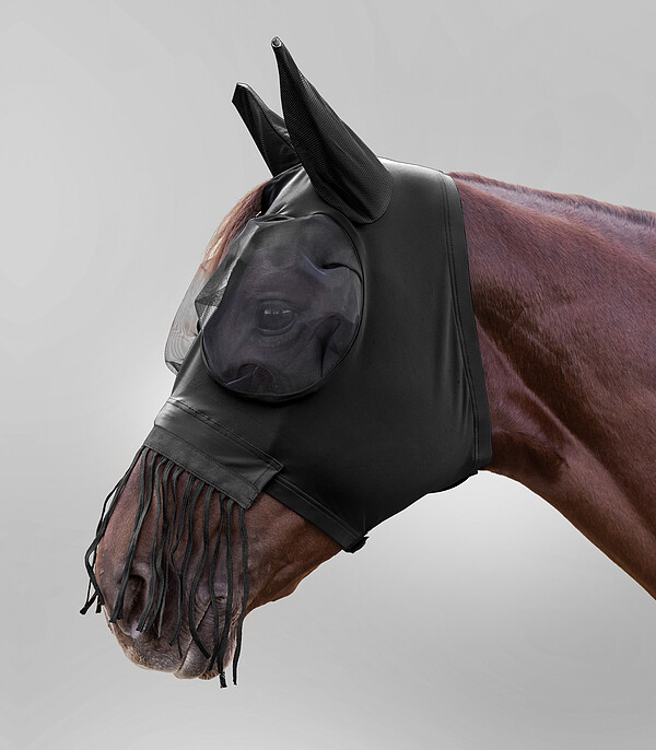 Fliegenmaske Puck mit Nasenfransen  