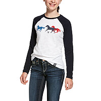 Girls Running Horse T-​Shirt  