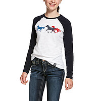 Girls Running Horse T-​Shirt 