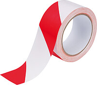 Gege Warnklebeband 30m, rot/​weiß  