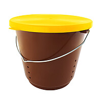 Brot- und apfeleimer 12L braun 