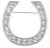 Plastronnadel Crystal Horseshoe 