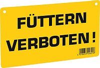 Euro Guard Schild "Füttern verboten"  