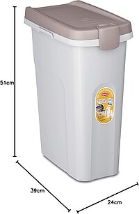 Futtercontainer 25 lt, braun/weiß  
