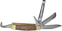 Reitermesser mit holzfarbenen Griff, mit