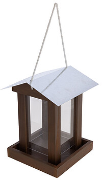 Vogelfutterhaus Jochberg, Holz/​Metall 