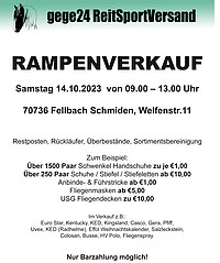 Rampenverkauf Info 14.​10.​2024  