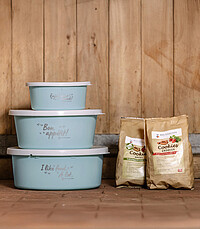 Futterschale "Bon Appétit!" mit Deckel  