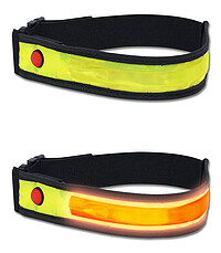 Reflexband m. Blinkfunktion, Clip 